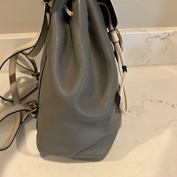 COACH Colorblock Snake Print Leather Evie backpack EUC - Picture 5 of 13